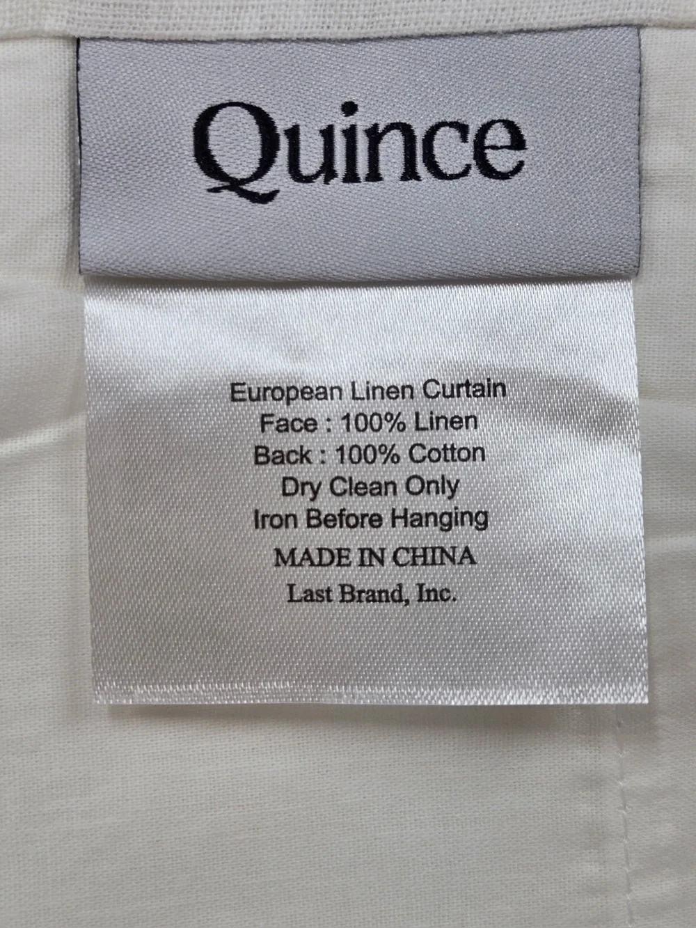NWT QUINCE Set Of 2 48x96 European Linen Curtains White 0418